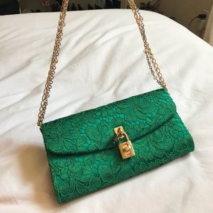 Dolce and Gabbana Lace Pouchette Clutch